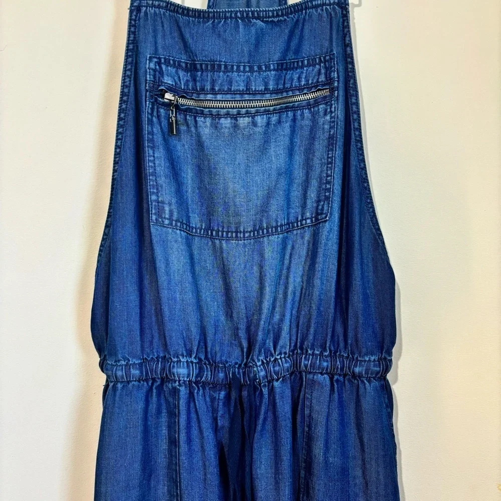 Love Stitch Women's S Preppy Baggy Chambray oversized slouchy Jumpsuit Overalls